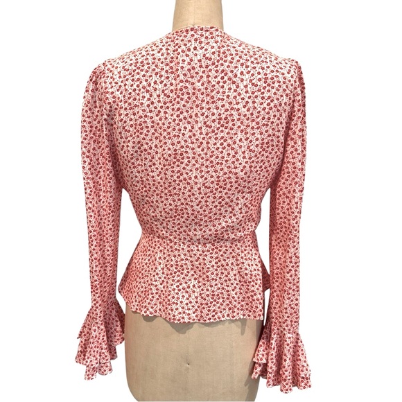 Seven Wonders Floral Print Tie Front Blouse - Picture 3 of 10